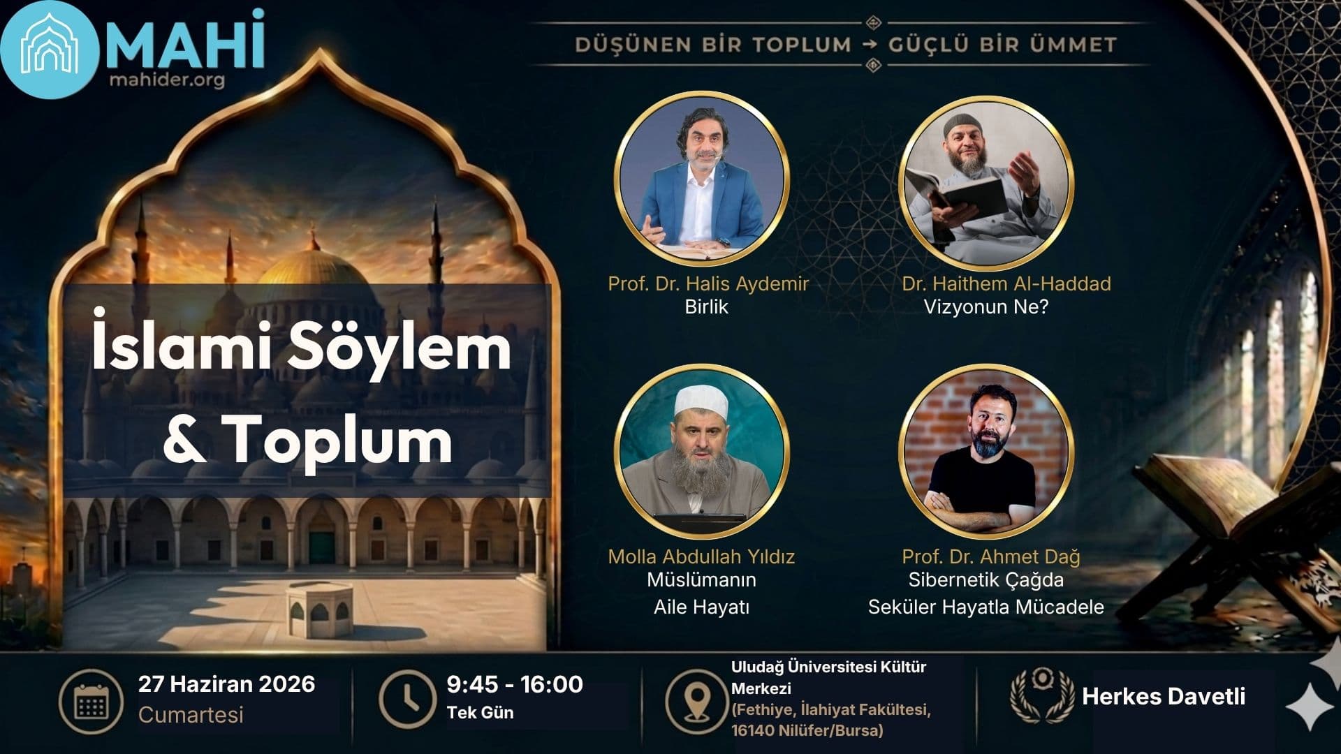 İslamî Söylem ve Toplum Sempozyumu Afişi